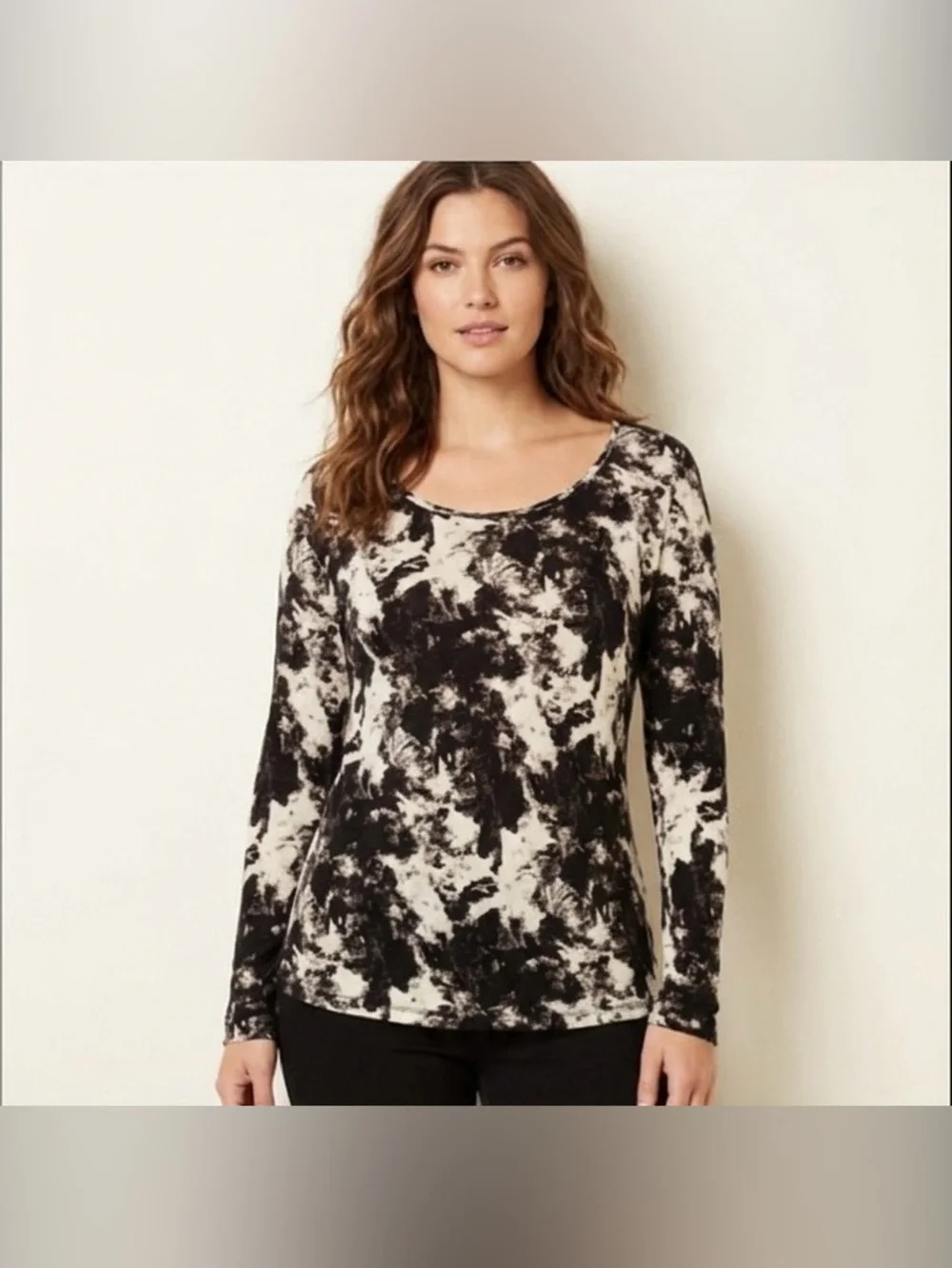Simply Vera Vera Wang Long Sleeve Top (L) - Picture 1 of 8